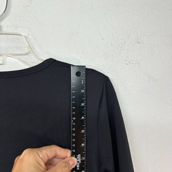 J.McLaughlin Womens Catalina Cloth black medium Classic Signature 3/4 Sleeve Top - Picture 7 of 11